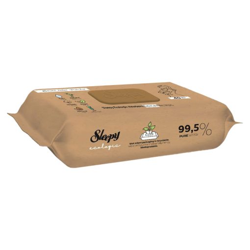 Sleepy Ecologic biológiailag lebomló nedves törlőkendő 99,5% víz - 40db Fedeles