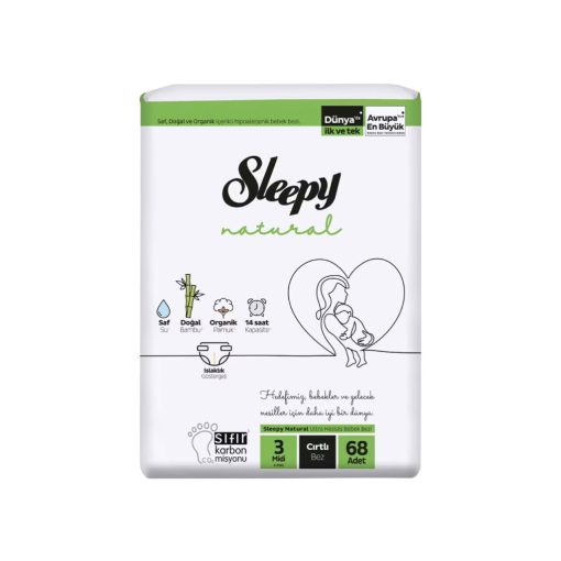 Sleepy Natural Ultra Sensitive Bambusz pelenka Midi 3 (4-9)(68db)