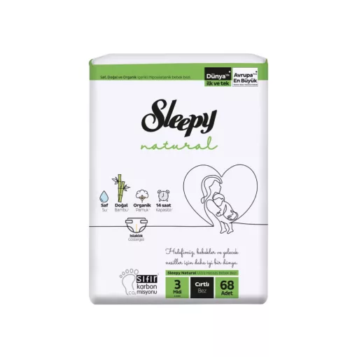 Sleepy Natural Ultra Sensitive Bambusz pelenka Midi 3 (4-9)(68db)