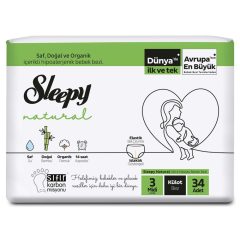 Sleepy Natural Bambusz bugyipelenka 3-Midi (4-9)(34db)