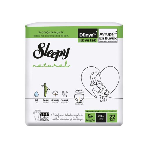 Sleepy Natural Bambusz bugyipelenka 5+-Junior+ (13-20)(22db)