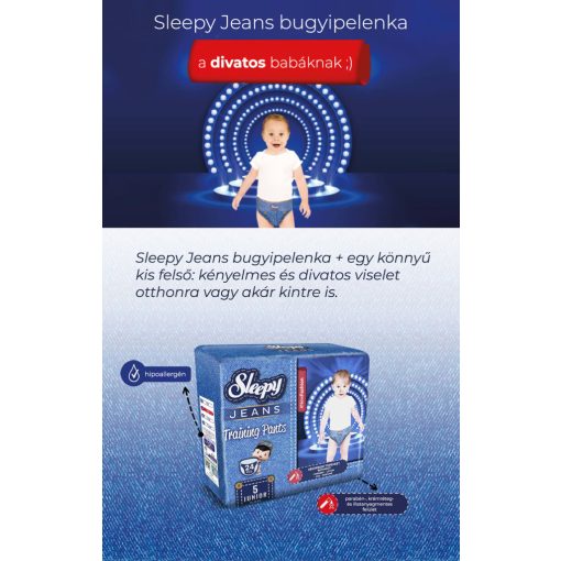 Sleepy JEANS körben gumis bugyipelenka Junior 5 (11-18)/24db