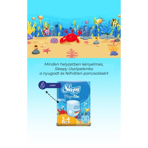 Sleepy Swimming úszópelenka 3-4 (4-14kg)/20db