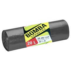 Bomba szemeteszsák fekete 20L 45x50cm - Erős - 20db