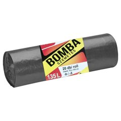 Bomba szemeteszsák fekete 135L 70x110cm - Erős - 20db