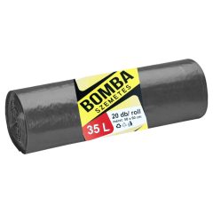 Bomba szemeteszsák fekete 35L 50x60cm - Erős - 20db