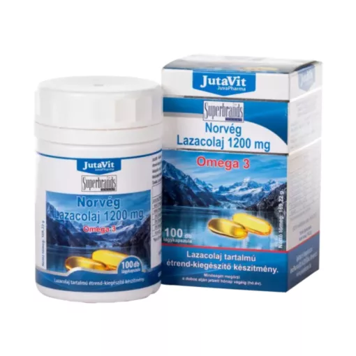 JutaVit Norvég Lazacolaj 1200mg Omega3 lágykapszula 100db