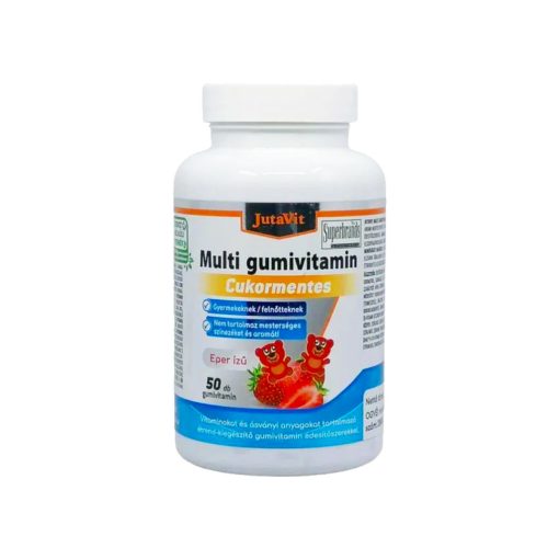 JutaVit Multivitamin gumivitamin Cukormentes 50db - Eper