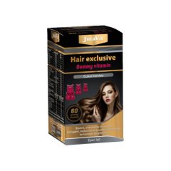   JutaVit Hair Exclusive Gummy gumivitamin hajvitamin Cukormentes 60db - Eper