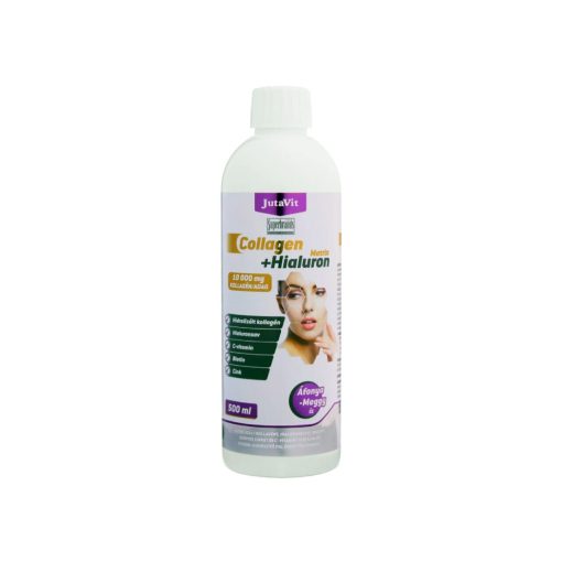 JutaVit Kollagén + Hialuron Matrix Cukormentes + C-vitamin + Biotin + Cink 500ml - Áfonya-Meggy