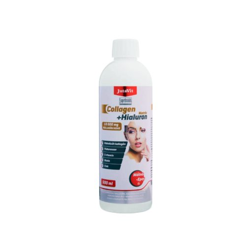 JutaVit Kollagén + Hialuron Matrix Cukormentes + C-vitamin + Biotin + Cink 500ml - Málna-Eper