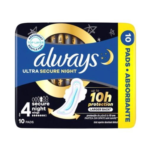Always Ultra Secure egészségügyi betét 10db - Night (S4)