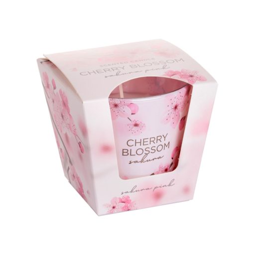 Bartek illatgyertya üvegpohárban Cseresznyevirág - Sakura Pink