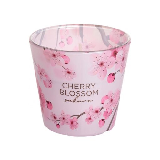 Bartek illatgyertya üvegpohárban Cseresznyevirág - Sakura Pink