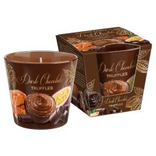 Bartek illatgyertya üvegpohárban – Étcsokoládé Trüffel
