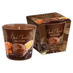   Bartek illatgyertya üvegpohárban – Étcsokoládé Trüffel