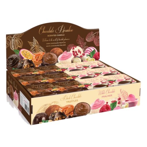 Bartek illatgyertya üvegpohárban – Étcsokoládé Trüffel