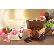 Bartek illatgyertya üvegpohárban – Étcsokoládé Trüffel