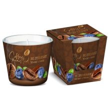 Bartek illatgyertya üvegpohárban Pörkölt kávé - Áfonya keverék krém