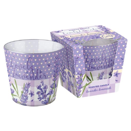 Bartek illatgyertya üvegpohárban - Lovely Lavender - Lavender Lemonade