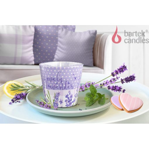 Bartek illatgyertya üvegpohárban - Lovely Lavender - Lavender Lemonade