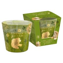 Bartek illatgyertya üvegpohárban - Floral Garden - Luminous Green