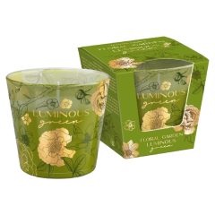   Bartek illatgyertya üvegpohárban - Floral Garden - Luminous Green