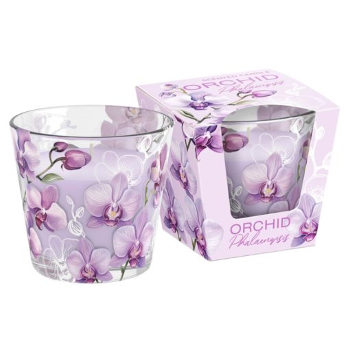 Bartek illatgyertya üvegpohárban - Orchid Phalaenopsis