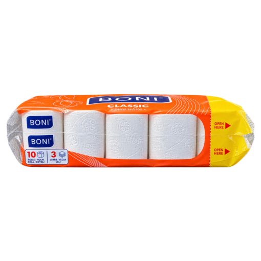Boni Classic Pure White wc-papír 10 tekercs 3 rétegű