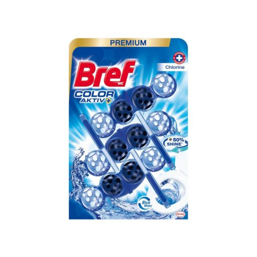 Bref PRÉMIUM WC frissítő 3X50g - Chlorine (Color Aktiv)