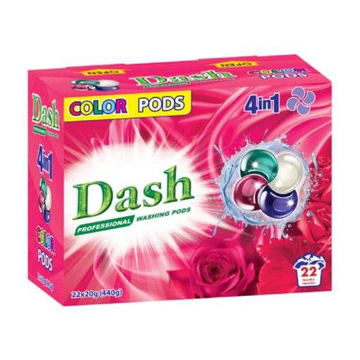 Dash mosókapszula 22db - 4in1 - Színes ruhákhoz