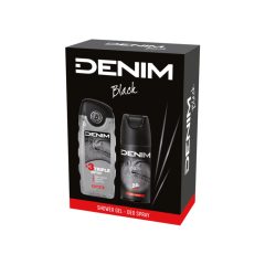   Denim férfi ajándékcsomag (deo 150ml + tusfürdő 250ml) - Black