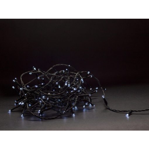 Entac Karácsonyi HIDEG fehér fényfüzér időzítővel és távirányítóval IP44 - 50 LED - 5m