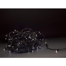 Entac Karácsonyi MELEG fehér fényfüzér időzítővel és távirányítóval IP44 - 50 LED - 5m