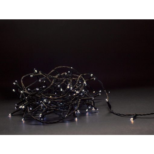 Entac Karácsonyi MELEG fehér fényfüzér időzítővel és távirányítóval IP44 - 50 LED - 5m