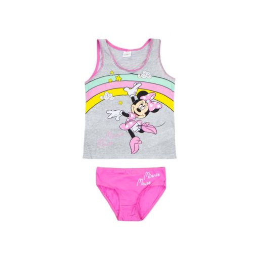 Minnie trikó és bugyi szett - Szivárványos Szürke - 128-134 cm