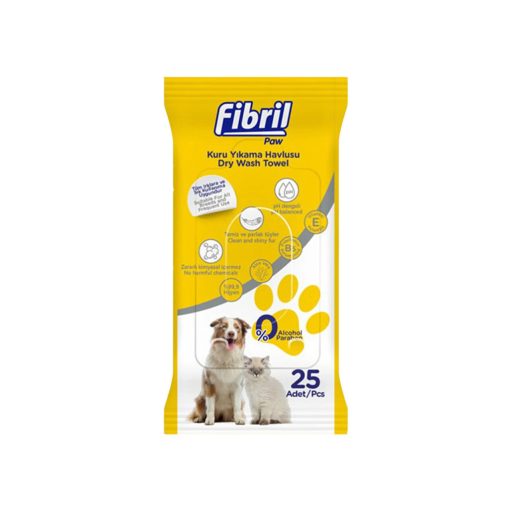Fibril Kisállat törlőkendő Fedeles 25db