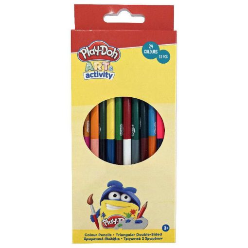 Play-Doh Art kétvégű, háromszögletű színes ceruza készlet