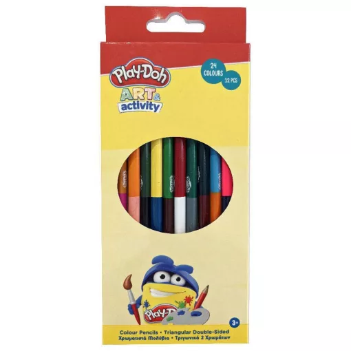 Play-Doh Art kétvégű, háromszögletű színes ceruza készlet