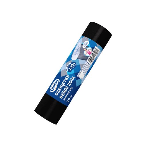 Glossy bélelő szemeteszsák fekete 135L/10db (70x110cm)