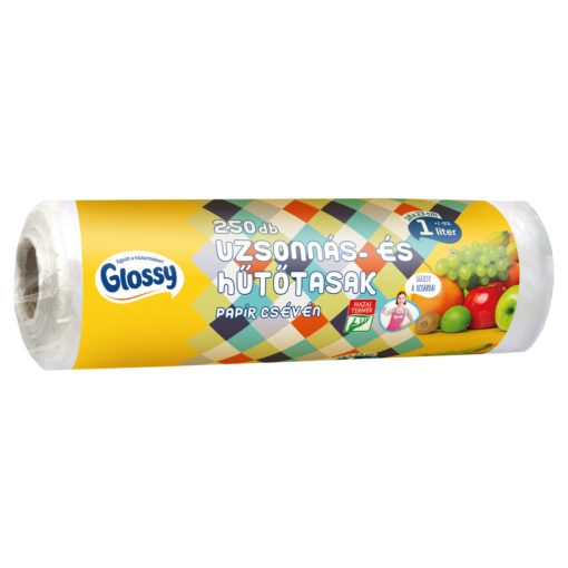 Glossy uzsonnás- és hűtőtasak papírcsévén 1L 18x23cm - 250db 