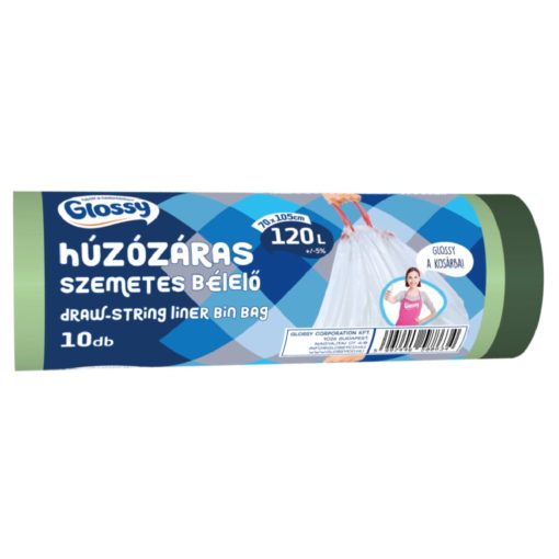 Glossy húzózáras szemeteszsák 120L/10db (70x105cm)
