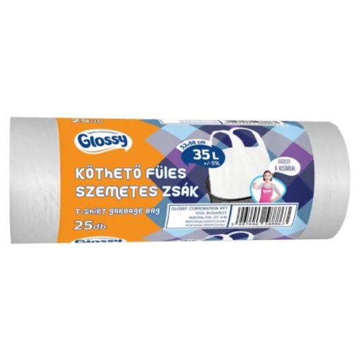 Glossy Köthető füles szemeteszsák 35L/25db (53x60cm)