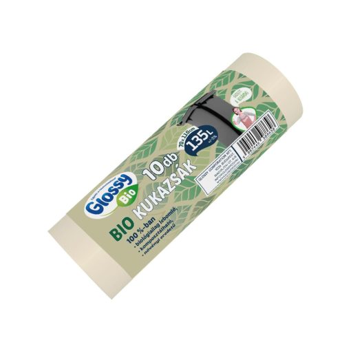 Glossy BIO komposztálható, lebomló Erős szemeteszsák 135L/10db (70x110cm)