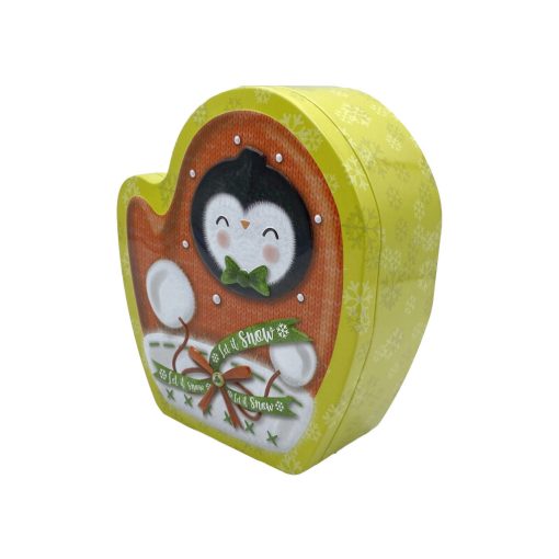 Karácsonyi fém díszdoboz - Let it snow