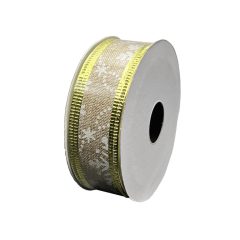 Karácsonyi szalag 1db - Natúr