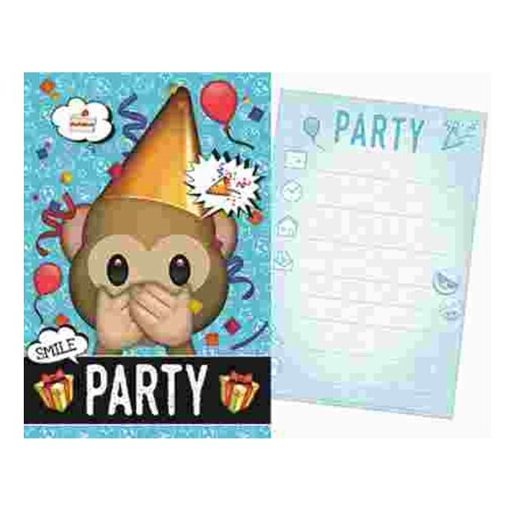 Emoji Blue Party Meghívó