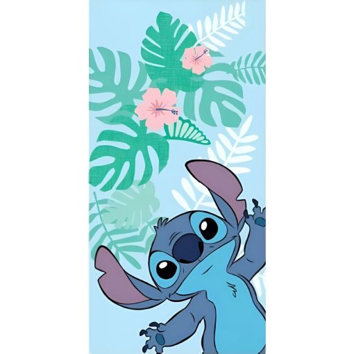 Disney Lilo és Stitch, A csillagkutya Blue Island fürdőlepedő, strand törölköző 70x140cm (Fast Dry)