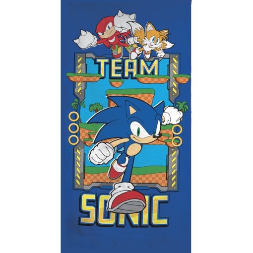Sonic a sündisznó Ring Team fürdőlepedő, strand törölköző 70x140cm (Fast Dry)