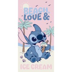   Disney Lilo és Stitch, A csillagkutya Beach Ice Cream fürdőlepedő, strand törölköző 70x140cm (Fast Dry)